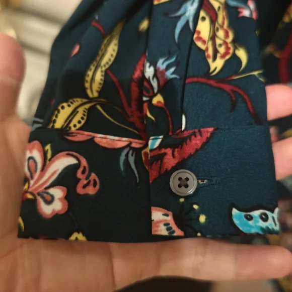 LOFT Floral Garden Shirt Flowy Dress - Picture 14 of 14